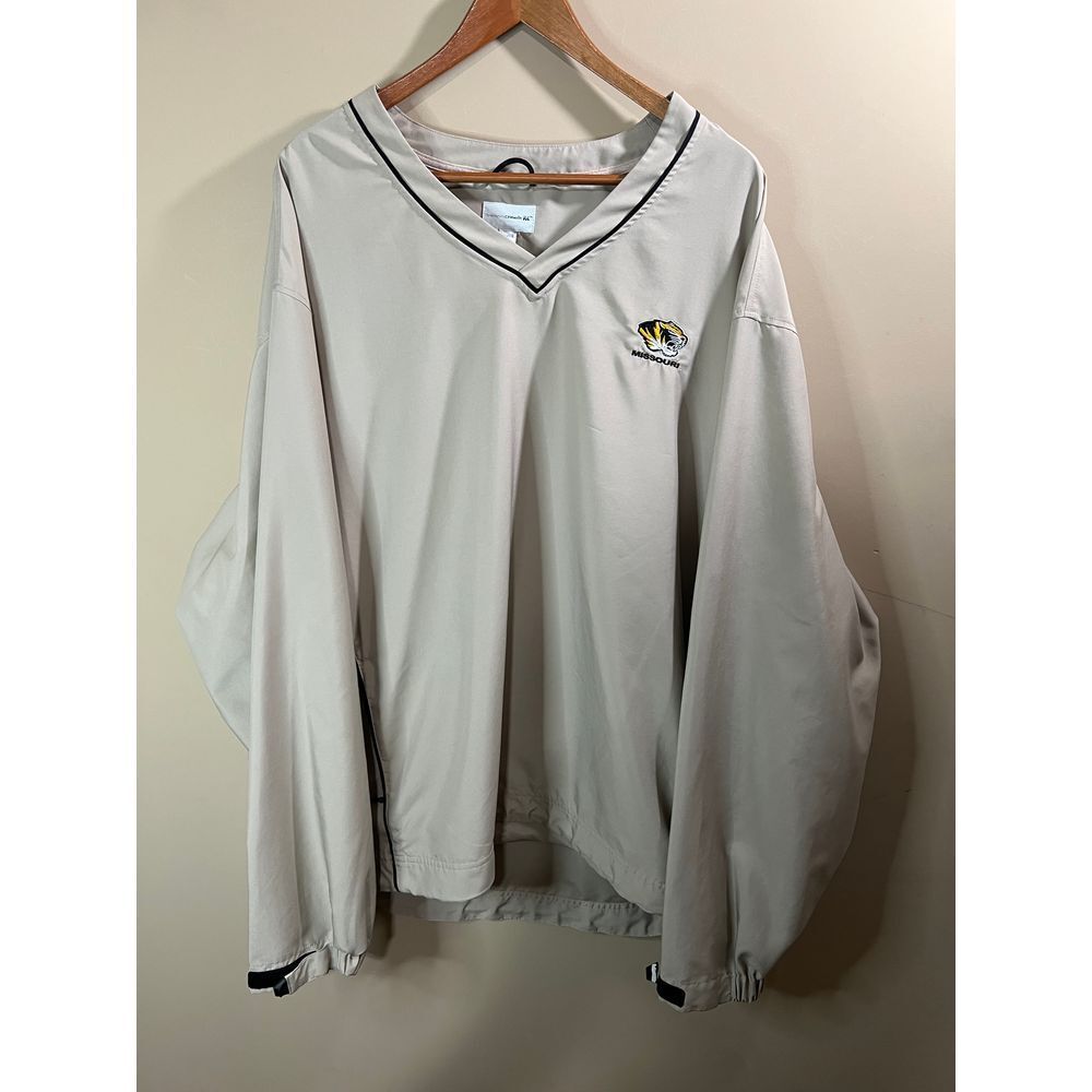 Cutter & Buck Missouri Tigers Cream Pullover Windbreaker Performance Jacket XXL